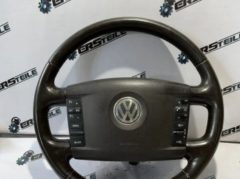Руль с подушкой коричневые VW Touareg GP 2007-2010